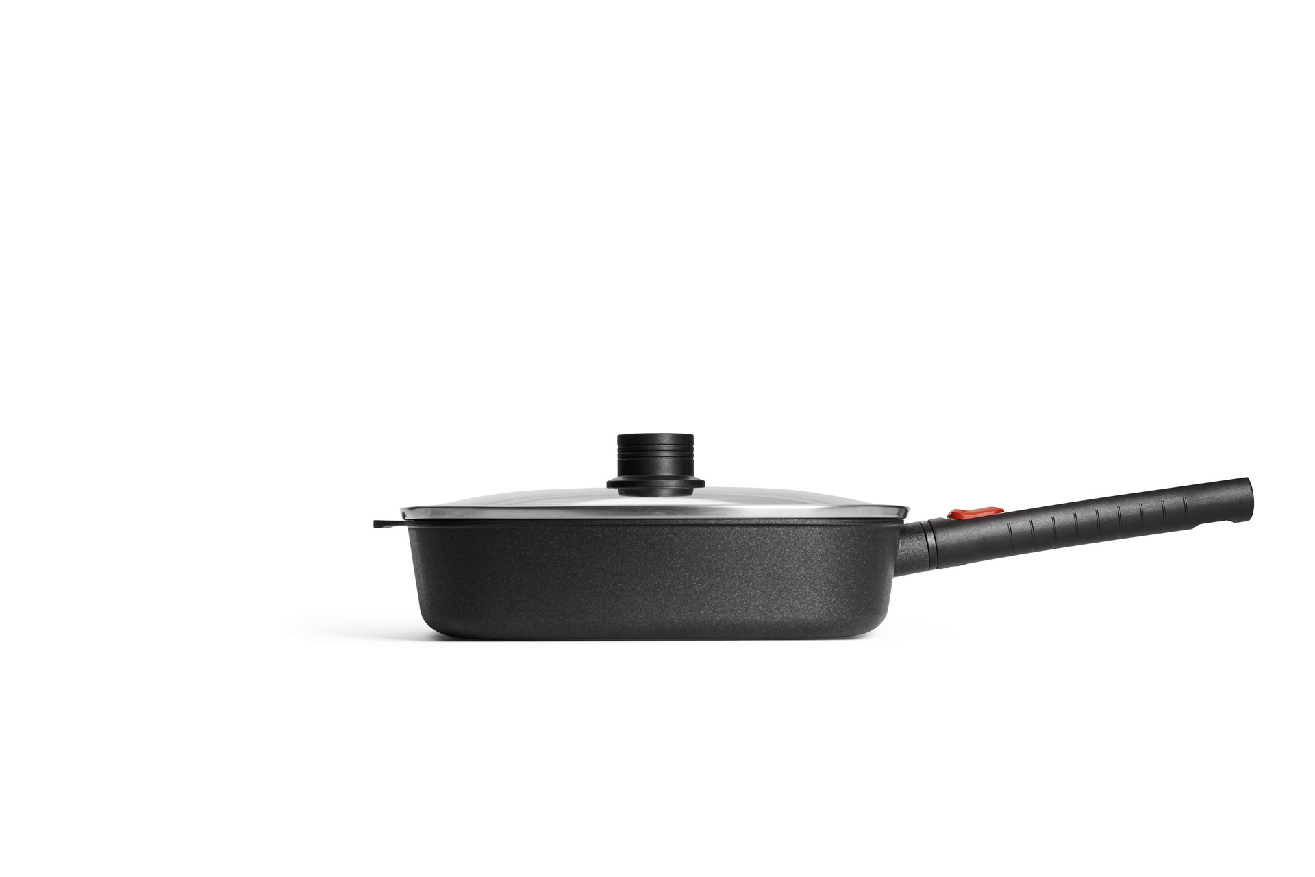 1628LCI_Lid_Profile Logic XR Viereckpfannen-Set, 28 x 28 cm + 24 x 24 cm Seitenansicht